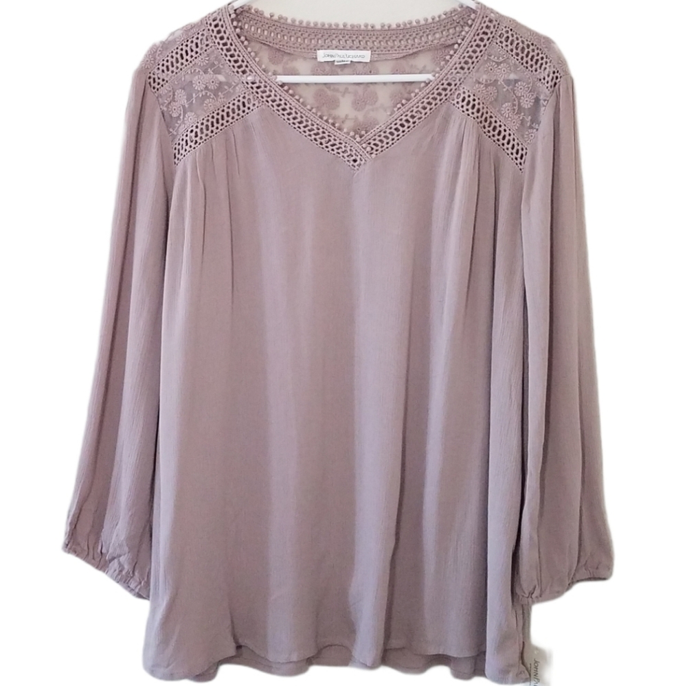 JohnPaulRichard boho hippie crochet blouse top - Picture 2 of 10